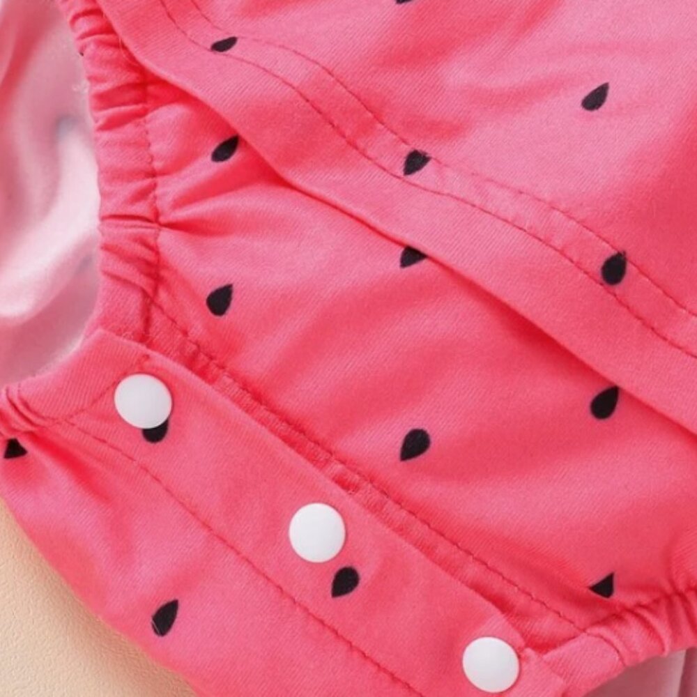Print Bow Shoulder Combo Bodysuit Dress - Picture 3 of 3